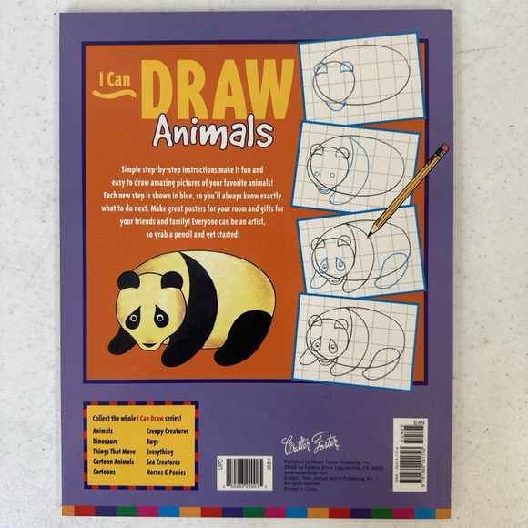 Lot‎ Of 6 I Can Draw Books Animals Dinosaurs Bugs everything horses, and ponies - Picture 3 of 14